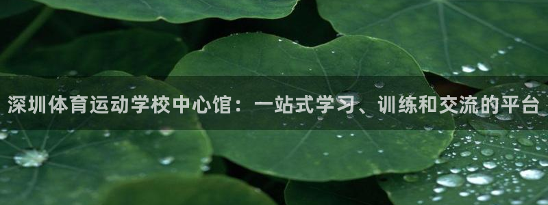  竞技宝app官方苹果：深圳体育运动学校中心馆：一站式学习、训
